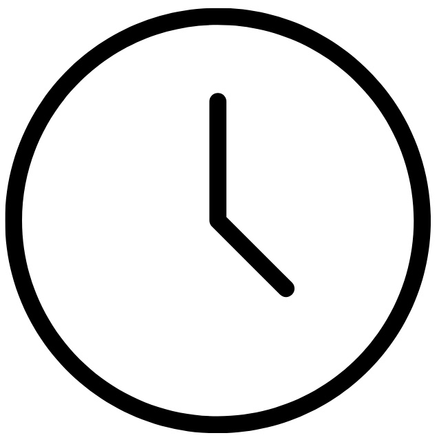 clock line drawing