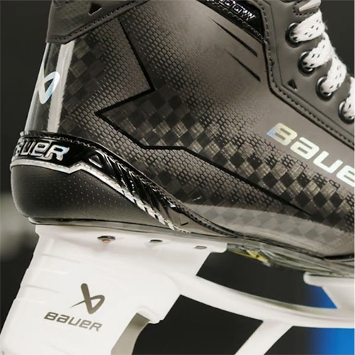 closeup of an ice skate